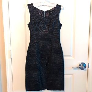 Dolce & Gabbana Black Shimmer Midi Dress. Size 38